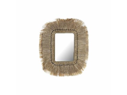 Nástenné zrkadlo DKD Home Decor Sklo Prírodná Juta (50 x 2 x 60 cm)