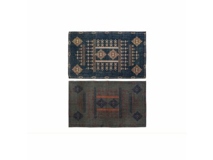 Koberec DKD Home Decor 120 x 180 x 0,4 cm Modrá Oranžová Polyester Arab (2 kusov)