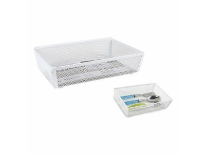 Organizér na príbor Confortime Kov Biela (21,8 x 15,24 x 5,2 cm)