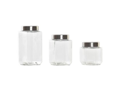 Sada 3 dóz DKD Home Decor 750 ml 8,5 x 8,5 x 18 cm