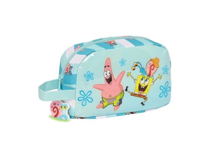 Termo box na desiatu Spongebob Stay positive Modrá Biela (21.5 x 12 x 6.5 cm)