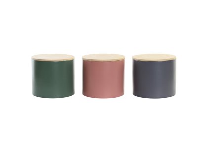 Loď DKD Home Decor Bambus 2,6 L 18 x 18 x 16 cm (3 kusov)