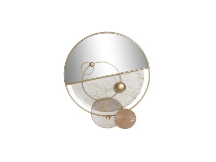 Nástenné zrkadlo DKD Home Decor Zlatá Kov Biela Moderný (65 x 7,6 x 76 cm)