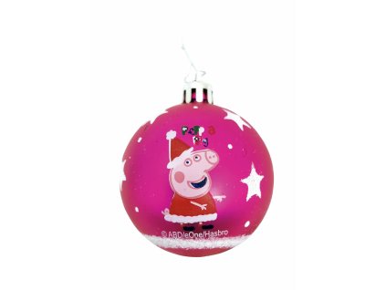 Vianočná guľa Peppa Pig Cosy corner Fuchsiová 6 kusov Plastické (Ø 8 cm)