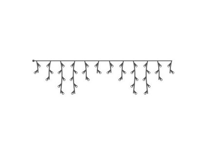 Záclona z LED svetiel EDM Icicle Easy-Connect Biela 100W (200 x 50 cm)