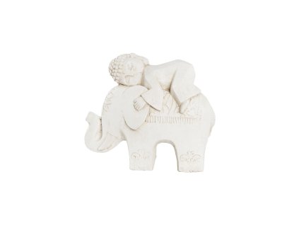 Dekoratívne postava DKD Home Decor Biela Slon Orientálny 44 x 22 x 40 cm