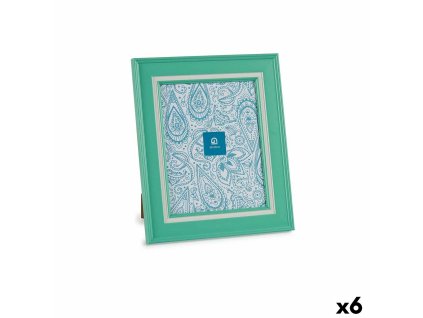 Rám na fotografie Sklo zelená Plastické (6 kusov) (2 x 33 x 28 cm)