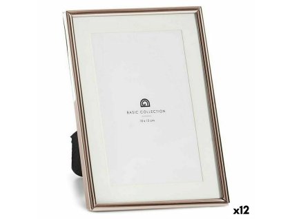 Rám na fotografie Sklo Oceľ Medený (13,5 x 18,5 x 13,5 cm) (12 kusov)