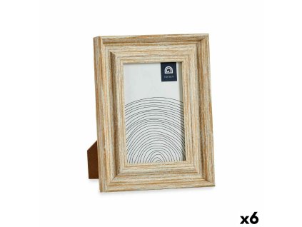 Rám na fotografie Sklo Zlatá Drevo Gaštanová Plastické (16,2 x 2 x 21 cm) (6 kusov)