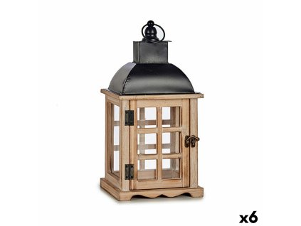 Lampa Čierna Kov Drevo Gaštanová (14 x 40 x 20 cm) (6 kusov)