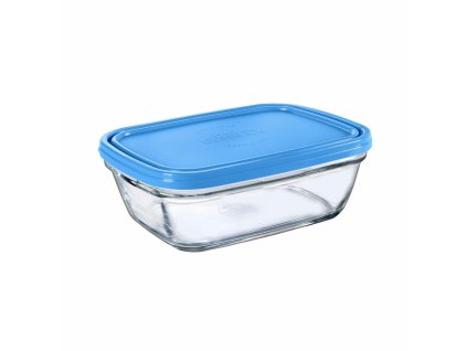 Obdĺžniková nádoba s vrchnákom Duralex Freshbox Modrá 1,1 L