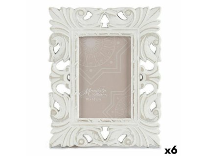 Rám na fotografie 18,5 x 23 x 1,3 cm Biela Drevo MDF (6 kusov)