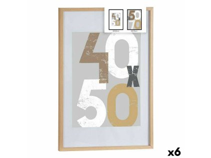 Rám na fotografie 52,5 x 2,5 x 72,5 cm Prírodná Plastické Drevo MDF (6 kusov)