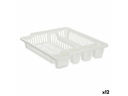 Odkvapkávač na kuchynský drez 46 x 8 x 37,5 cm Biela Plastické (12 kusov)