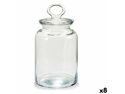 Pohár Kitchen 11,5 x 17,5 x 11,5 cm Transparentná Silikónové Sklo 1 L (8 kusov)