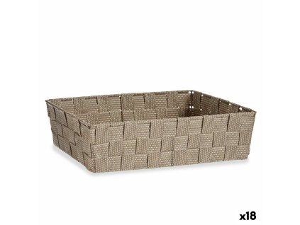 Multifunkčný košík Béžová Látka 3,8 L 34 x 8,5 x 21 cm (18 kusov)