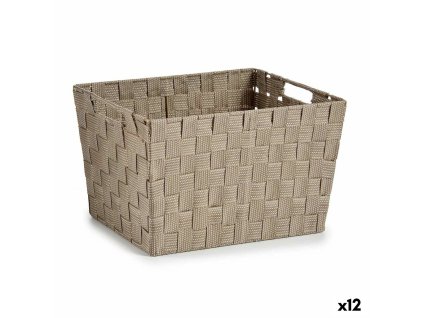 Kôš na prádlo Béžová Látka 10 L 25 x 20 x 35,5 cm (12 kusov)