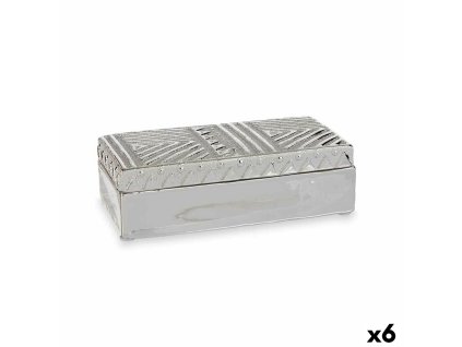 Šperkovnica Striebristý Keramický 10,2 x 6,3 x 20,5 cm (6 kusov)