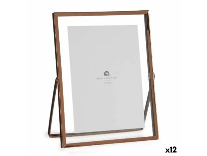 Rám na fotografie Medený Kov Sklo Plastické 18,5 x 1 x 23 cm (12 kusov)