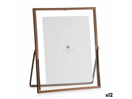 Rám na fotografie Medený Kov Sklo Plastické 20,5 x 1 x 25,2 cm (12 kusov)