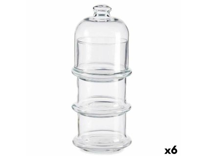 Sada dóz Patisserie Čokoládky Stohovateľné Sklo 9 x 22 x 9 cm (6 kusov)