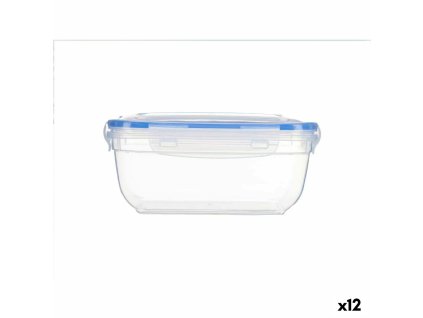 Tepelný obedár Hranatý Transparentná Polypropylén 1,4 L 14,5 x 8,5 x 20 cm (12 kusov)