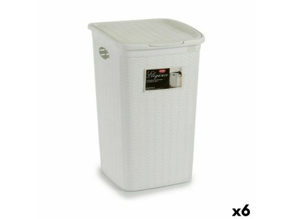 Kôš na prádlo Stefanplast Elegance Biela Plastické 50 L 36,5 x 54,5 x 38 cm (6 kusov)