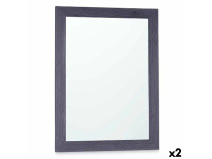 Nástenné zrkadlo 60 x 80 cm Drevo MDF Modrá (2 kusov)