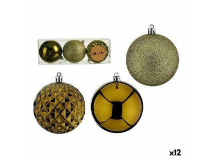 Sada vianočných gúľ zelená PVC Ø 8 cm (12 kusov)