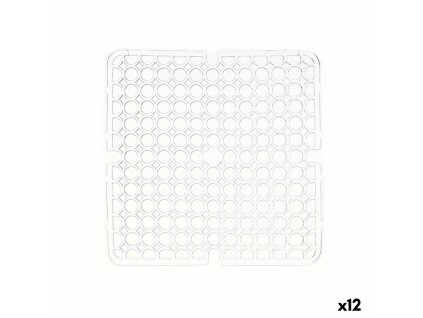 Protišmyková podložka Transparentná Plastické 28 x 0,1 x 28 cm Drez (12 kusov)