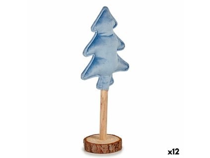 Vianočný stromček Polyester Modrá Drevo 9,5 x 32 x 13 cm (12 kusov)