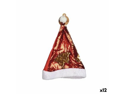 Čiapka Deda mráza Flitre Červená Zlatá 28 x 2 x 39 cm (12 kusov)
