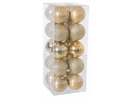 Vianočné gule Zlatá Plastické 6 x 6 x 6 cm (20 Kusy) (20 kusov)
