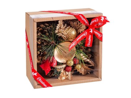 Vianočný podstavec pod sviečku Viacfarebná Zlatá Kov Plastické 15 x 15 x 10 cm