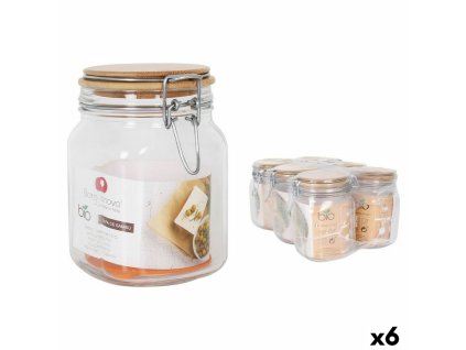 Pohár Borgonovo Primizie Hermetické uzatvorenie. Bambus 1L 10,5 x 10,5 x 15,5 cm (6 kusov)