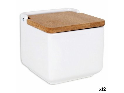 Soľnička s vrchnákom La Mediterránea Bambus 13 x 13 x 12,5 cm (12 kusov)