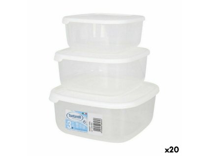 Súprava boxov 3 Tontarelli Family Biela 20 x 20 x 9,4 cm (20 kusov)