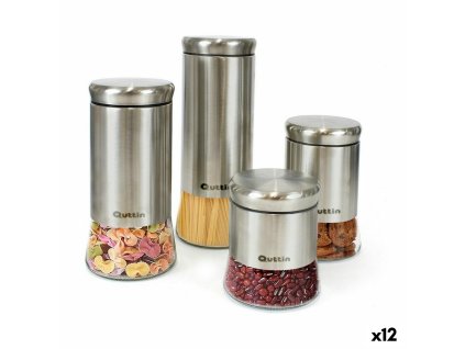 Loď Quttin Oceľ Sklo 11,5 x 11,5 x 23,5 cm (12 kusov) (1700 ml)