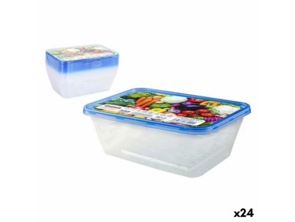 Súprava boxov Privilege 49787 Obdĺžnikový 750 ml 18 x 12 x 6 cm (24 kusov) (9 pcs)