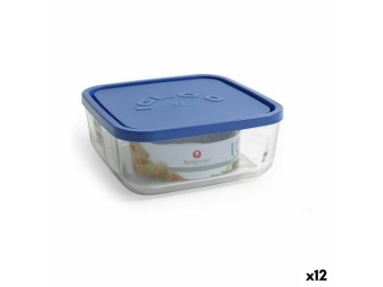 Box Borgonovo Hranatý Modrá 1,8 L 18,5 x 18,5 x 7,4 cm (12 kusov)