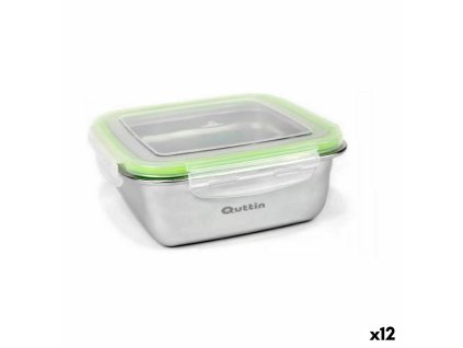 Tepelný obedár Quttin Hranatý Nerezová oceľ 400 ml 12 x 12 x 6 cm (12 kusov)