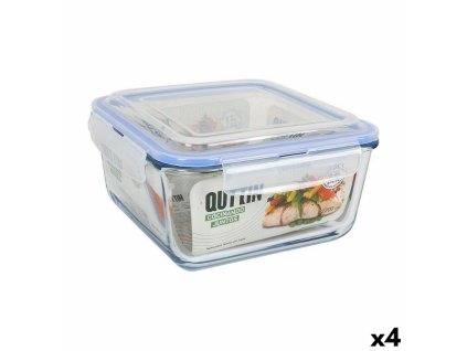 Tepelný obedár Quttin Hranatý 2,2 L (4 kusov)