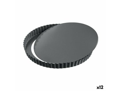 Forma na torty Quttin Čierna Karbónová oceľ 32 x 2,8 cm (12 kusov)