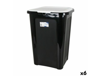 Kôš na smeti Tontarelli Coverline Biela 44 L Čierna 38,5 x 34,5 x 54,5 cm (6 kusov)