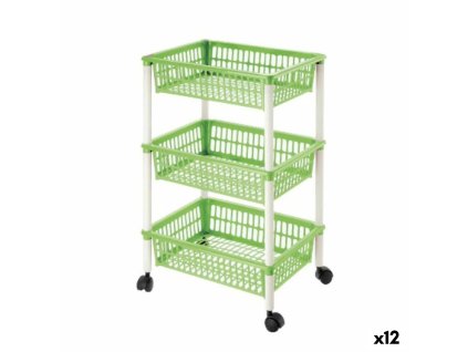 Servírovací vozík Tontarelli Mito 3 Plastické zelená 40 x 29 x 62 cm (12 kusov)