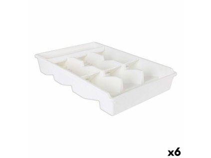 Organizér na príbor Tontarelli Bella plus Biela 43,6 x 28,7 x 7,13 cm (6 kusov)