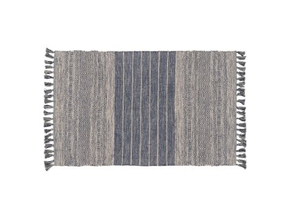 Koberec Modrá Biela 70 % bavlna 30 % Polyester 120 x 180 cm