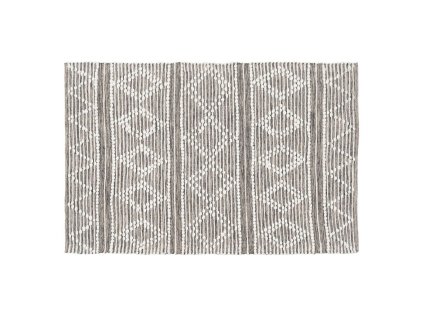 Koberec Biela Sivá 60 % Bavlna 40 % Polyester 120 x 180 cm