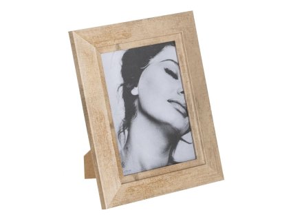 Rám na fotografie Béžová Drevo Sklo 21,5 x 26,5 cm