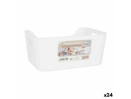 Multifunkčný košík Confortime Biela 24 x 16,5 x 10 cm (24 kusov)